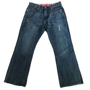 Union Bay Flare Jeans Mens Sz 36x32 Vintage Distressed Western Bootcut Relaxed